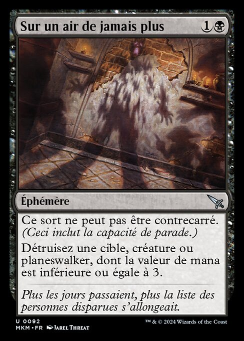 Sur un air de jamais plus