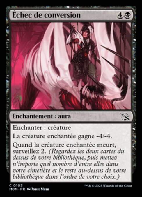 Échec de conversion