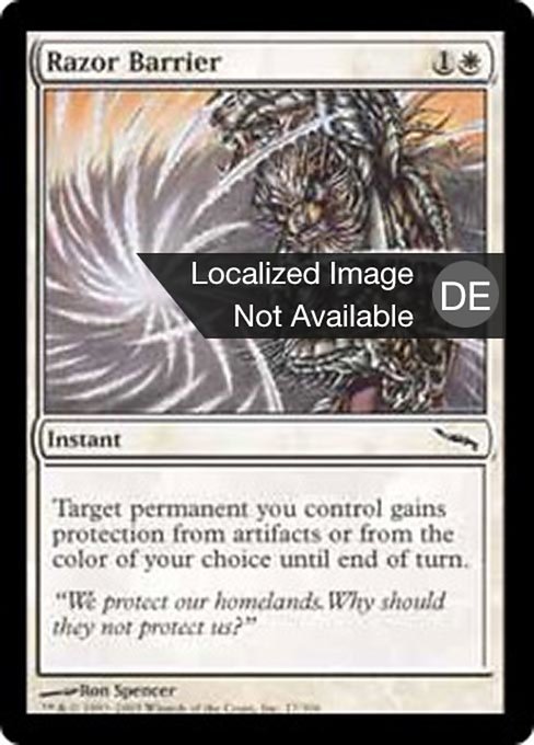 Rasierklingen-Barriere
