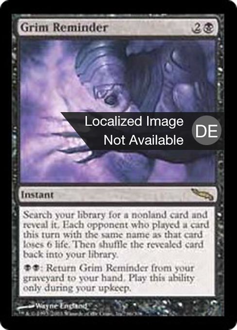 Schreckliche Mahnung