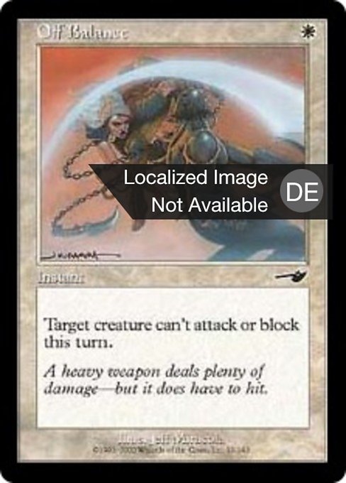 Gleichgewichtsverlust