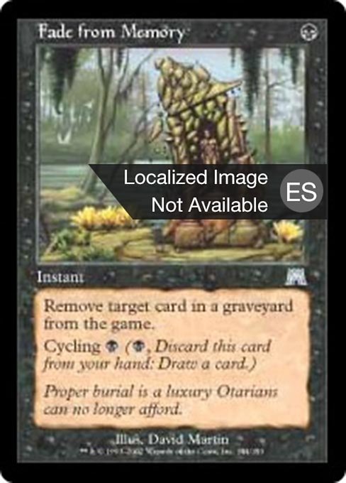 Desvanecerse del recuerdo