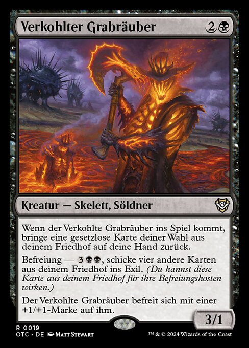 Verkohlter Grabräuber
