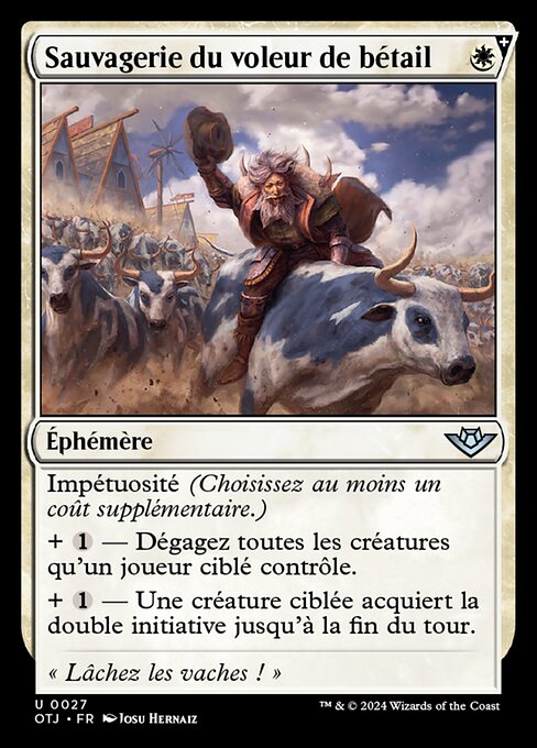 Sauvagerie du voleur de bétail