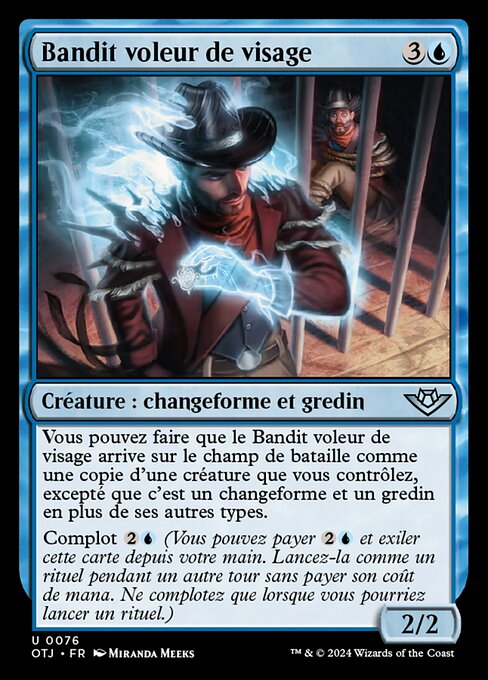 Bandit voleur de visage