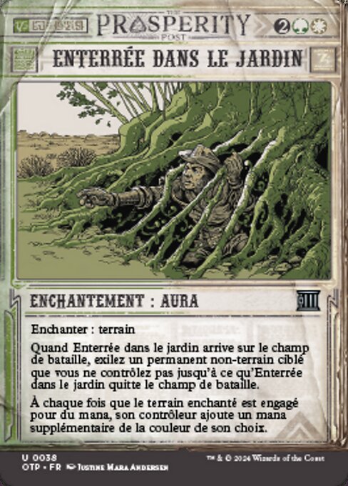 Enterrée dans le jardin