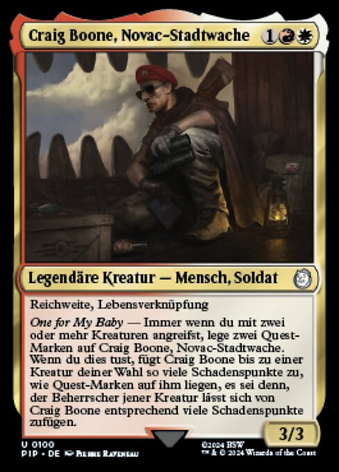 Craig Boone, Novac Guard