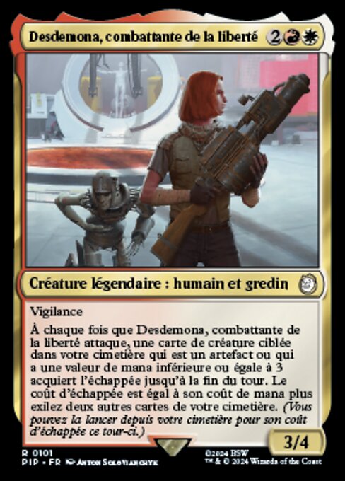 Desdemona, combattante de la liberté