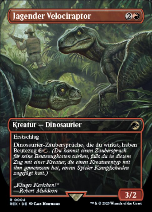 Jagender Velociraptor