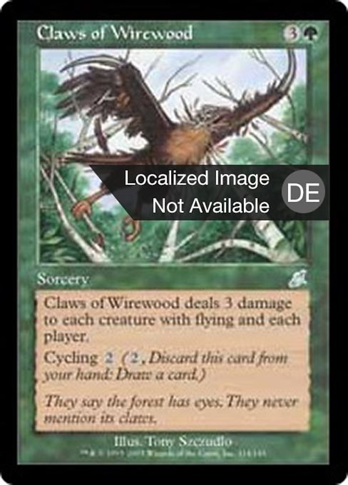 Klauen des Drahtholzwalds