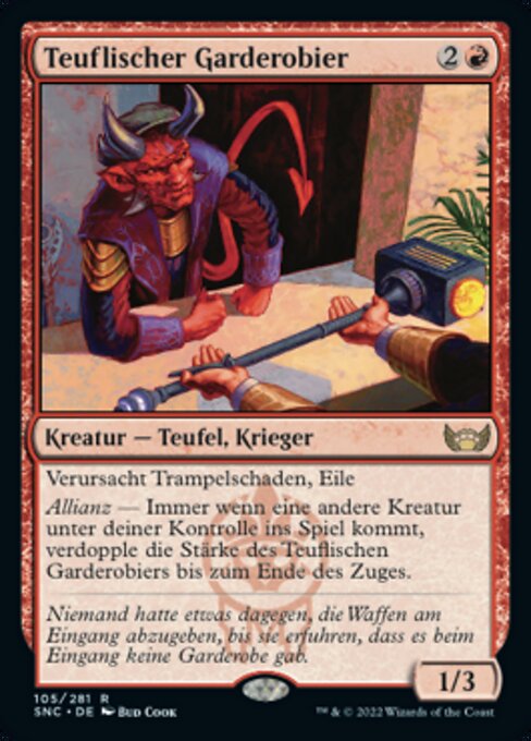 Teuflischer Garderobier
