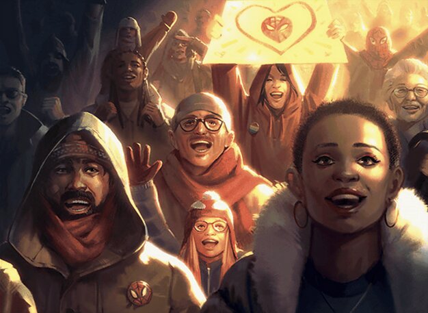 声援を送る群衆