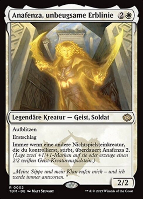 Anafenza, Unyielding Lineage