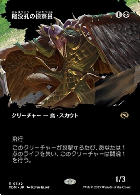 陥没孔の偵察員