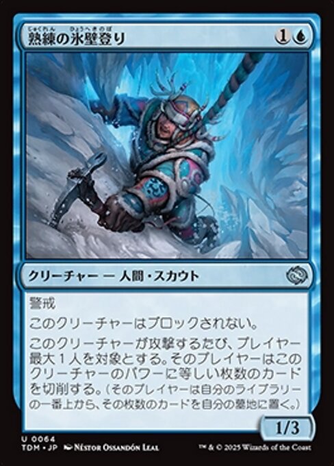 熟練の氷壁登り