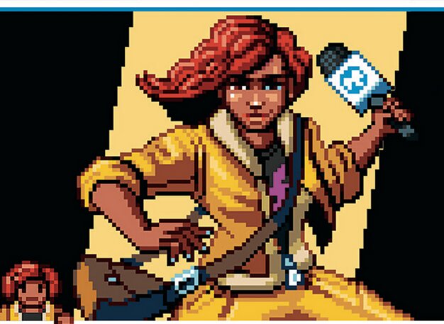 April O'Neil, live vor Ort