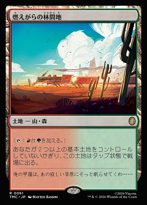 燃えがらの林間地