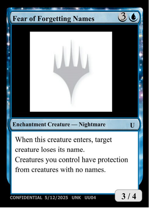 Fear of Forgetting Names