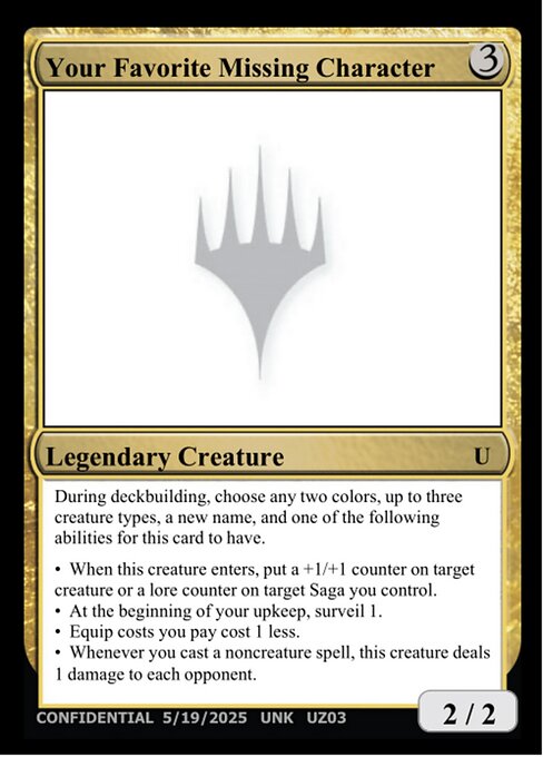 Your Favorite Missing Character