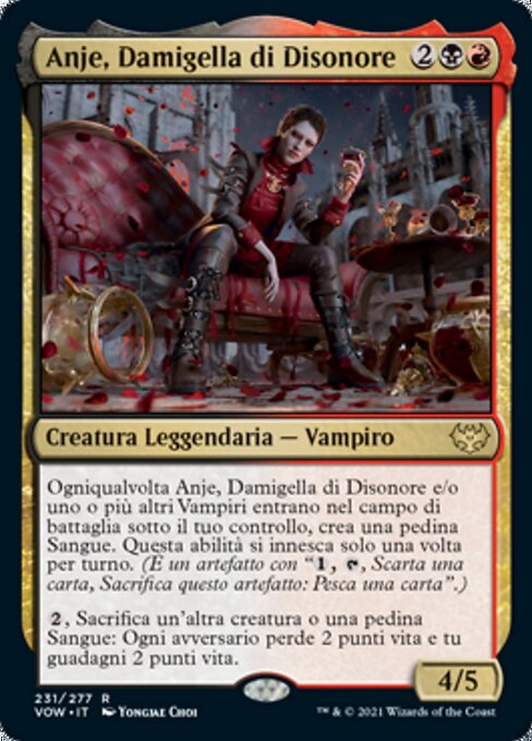 Anje, Damigella di Disonore