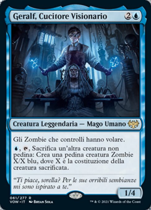 Geralf, Cucitore Visionario