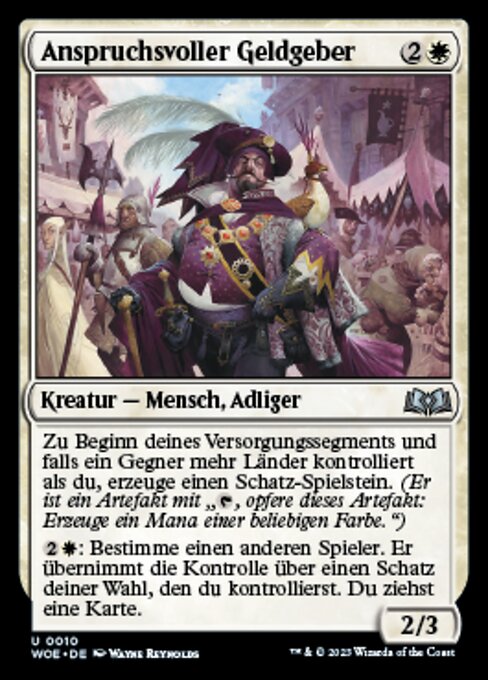 Anspruchsvoller Geldgeber