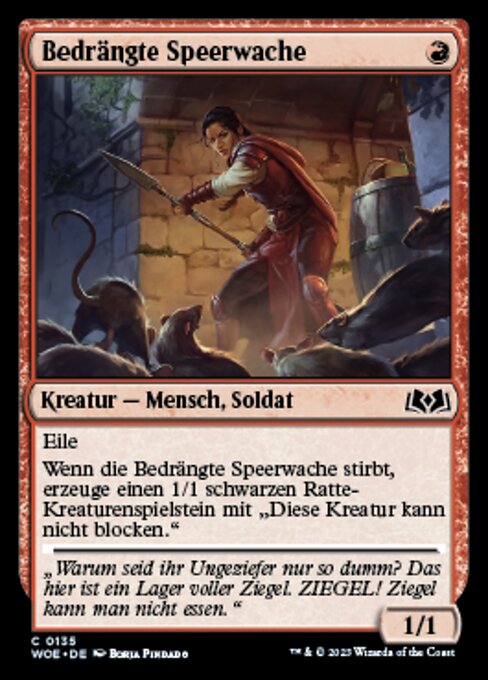 Bedrängte Speerwache