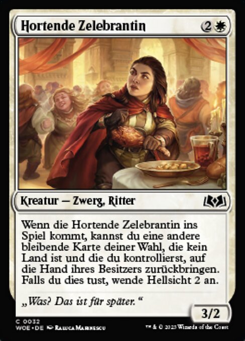 Hortende Zelebrantin