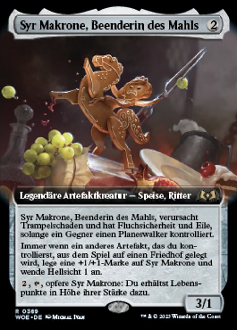 Syr Makrone, Beenderin des Mahls