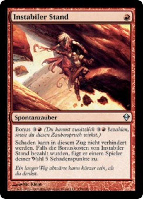 Instabiler Stand