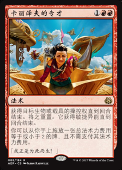 卡丽泽夫的专才