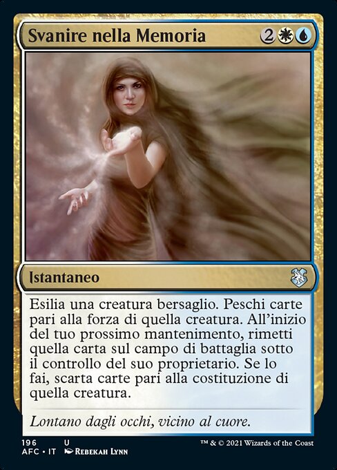 Svanire nella Memoria