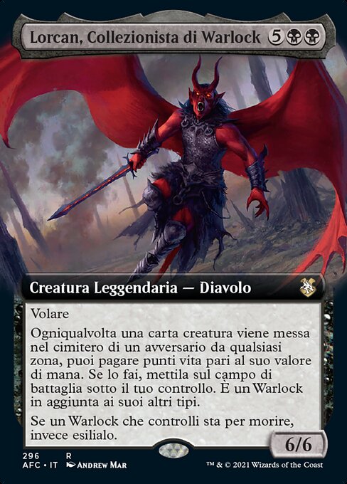 Lorcan, Collezionista di Warlock