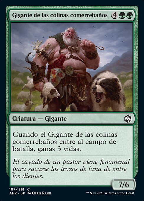 Gigante de las colinas comerrebaños