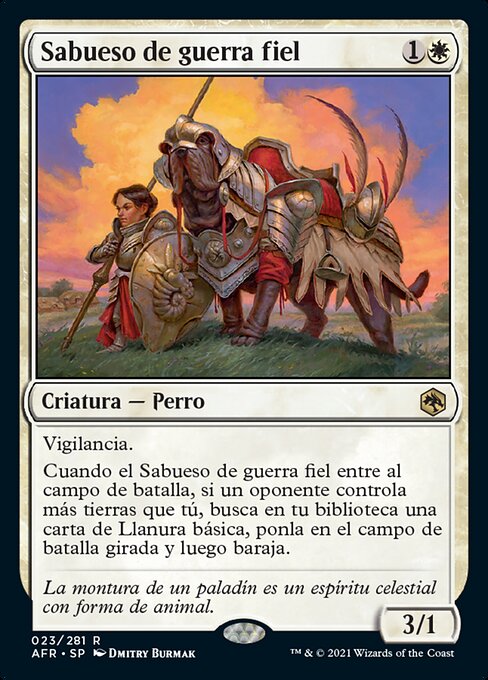 Sabueso de guerra fiel