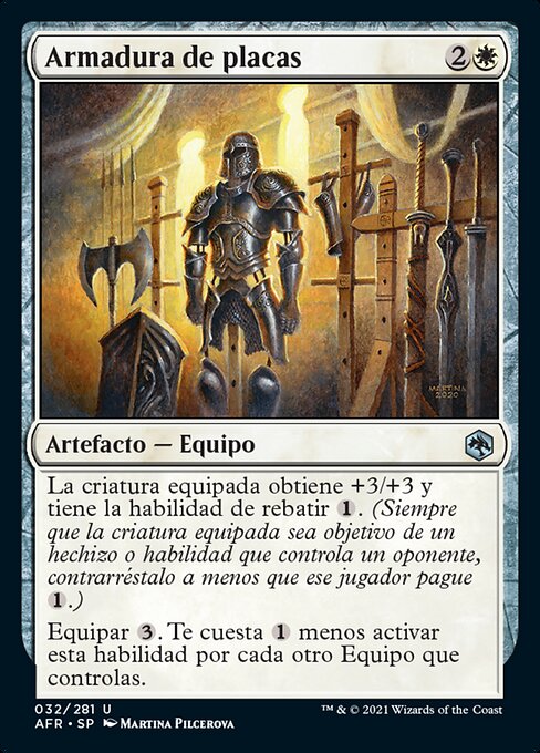 Armadura de placas