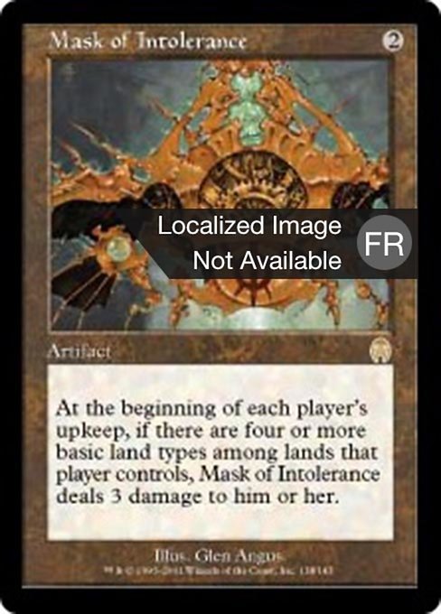 Masque de l'intolérance
