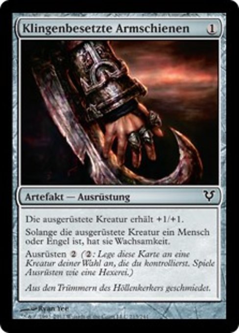 Klingenbesetzte Armschienen