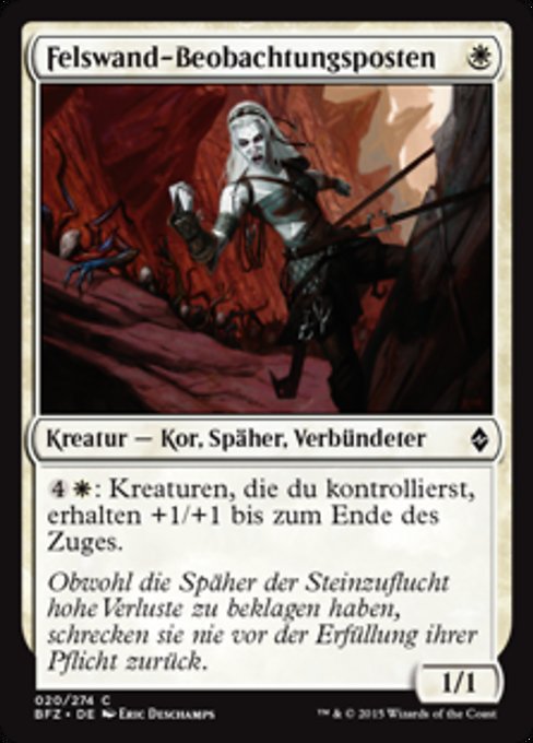 Felswand-Beobachtungsposten