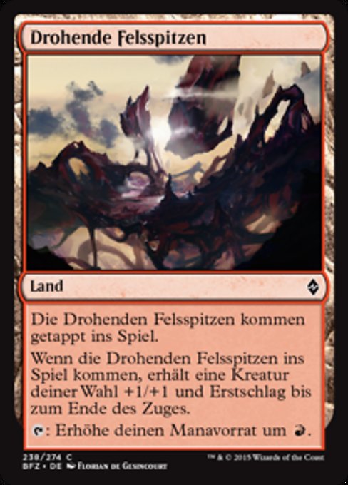 Drohende Felsspitzen