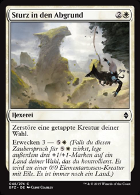 Sturz in den Abgrund