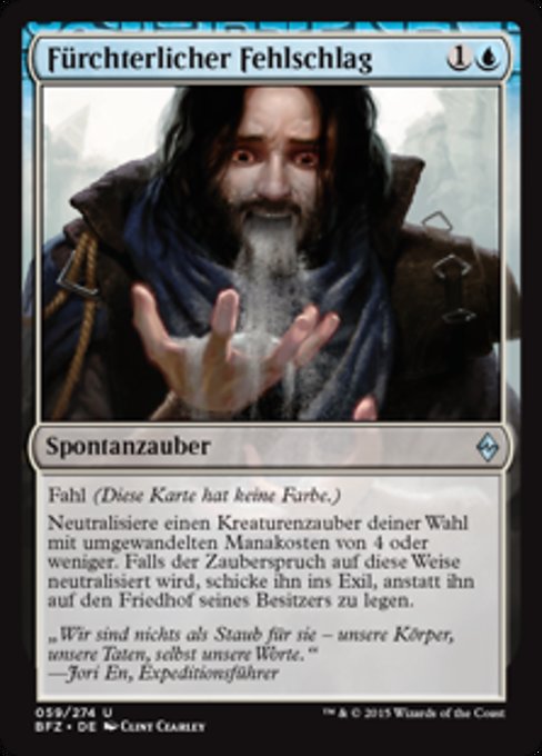 Fürchterlicher Fehlschlag