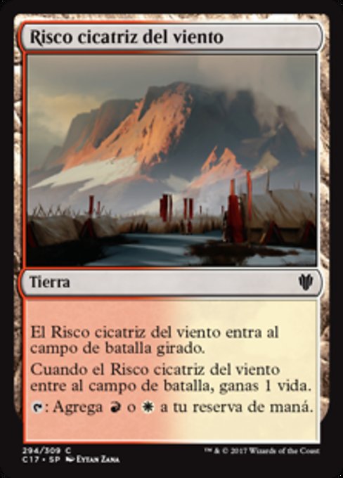 Risco cicatriz del viento