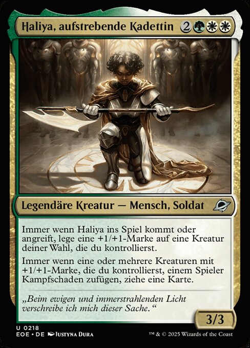 Haliya, Ascendant Cadet