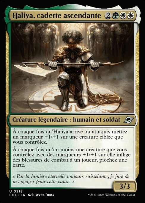 Haliya, Ascendant Cadet