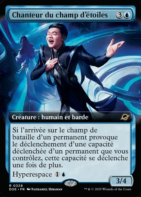 Chanteur du champ d'étoiles