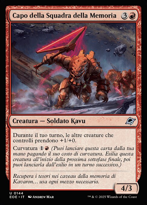 Memorial Team Leader