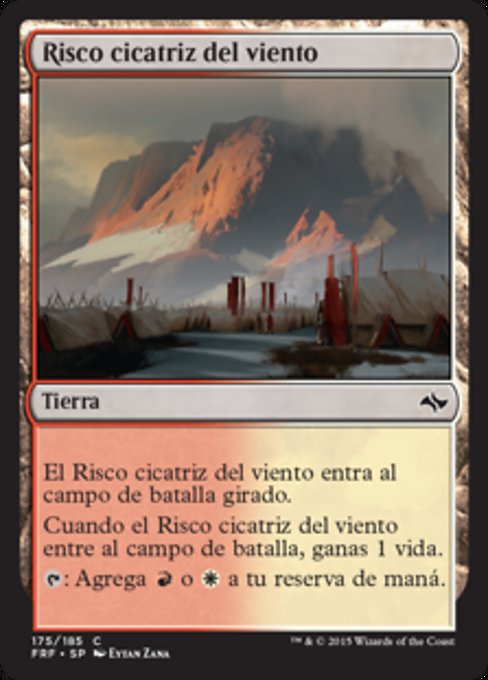 Risco cicatriz del viento