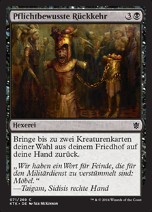 Pflichtbewusste Rückkehr