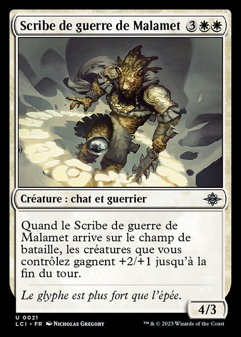 Scribe de guerre de Malamet